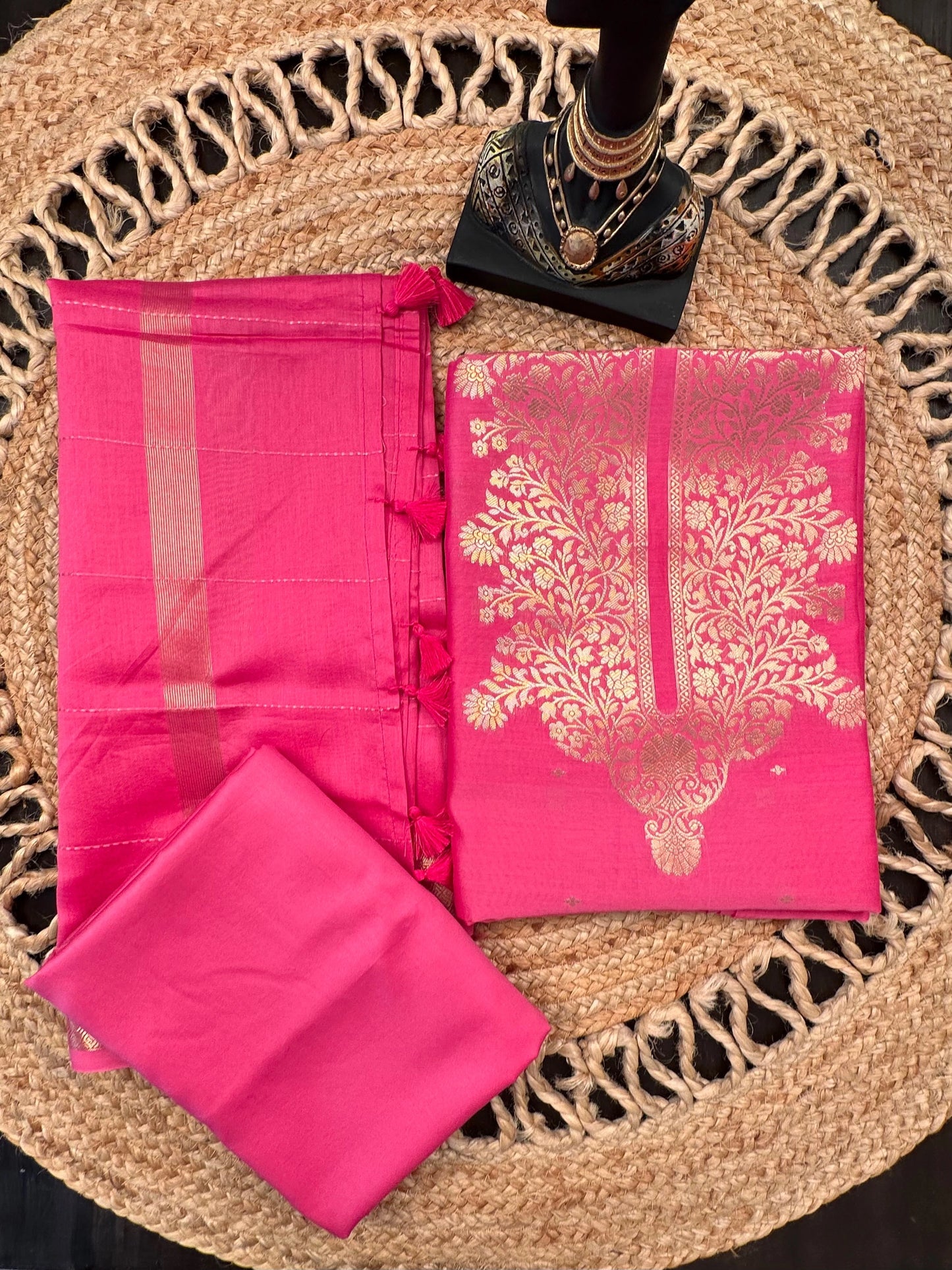 Pink Dhruvisha Handloom Chanderi Suit