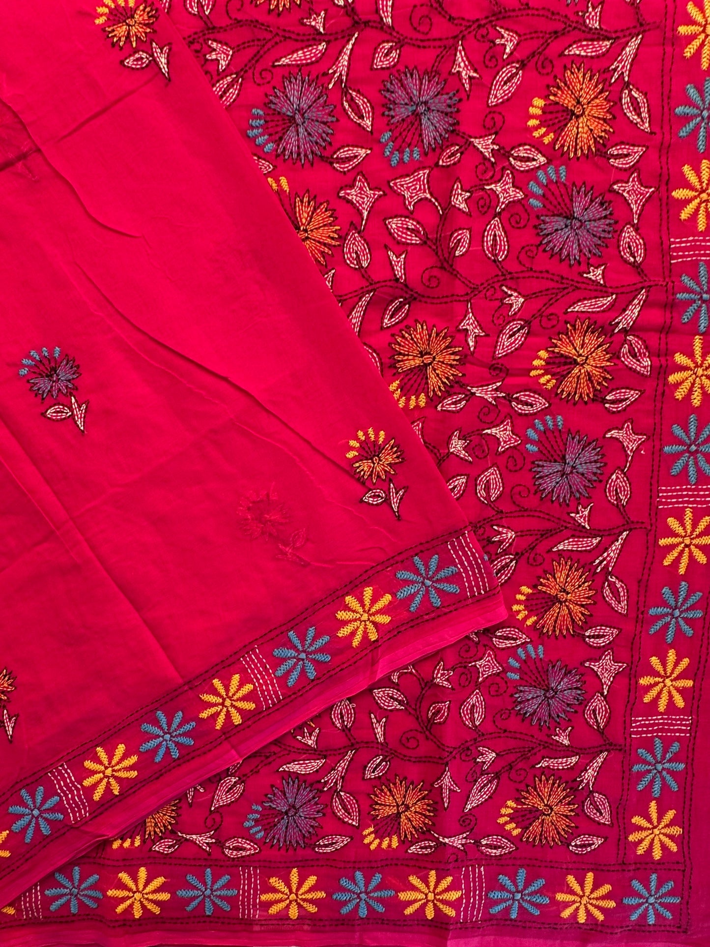 Kaantha Embroidery Cotton Saree