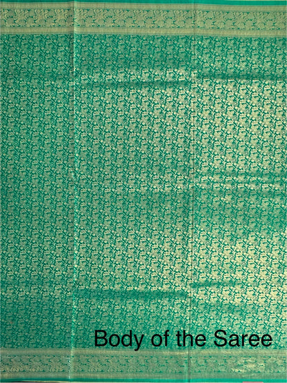 Green Jamawar Art Silk Saree