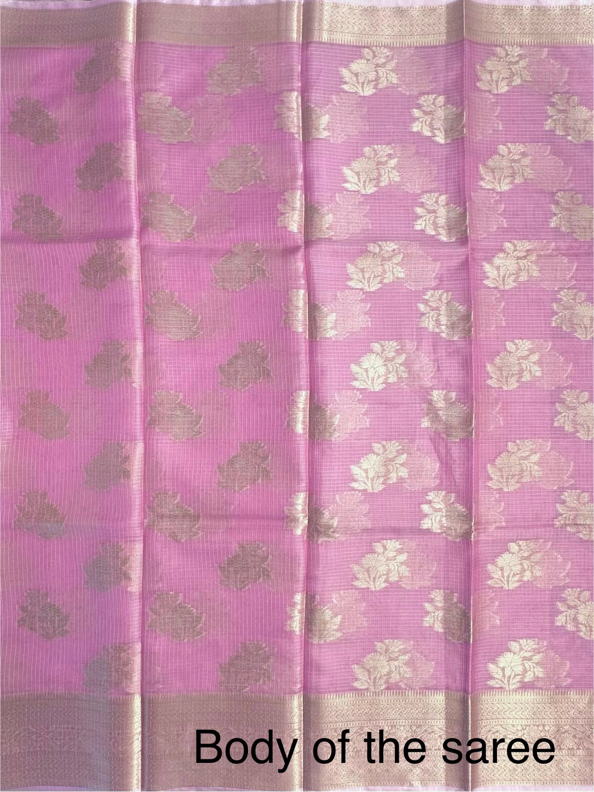 Mauve Arvita Kota Doria Fancy Cotton Saree