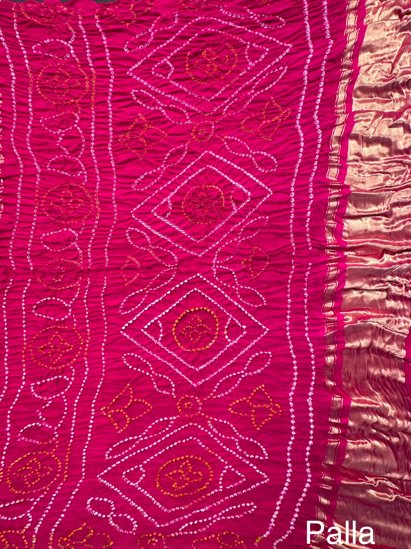 Rani Gharchola Bandhej Gajji Silk Saree