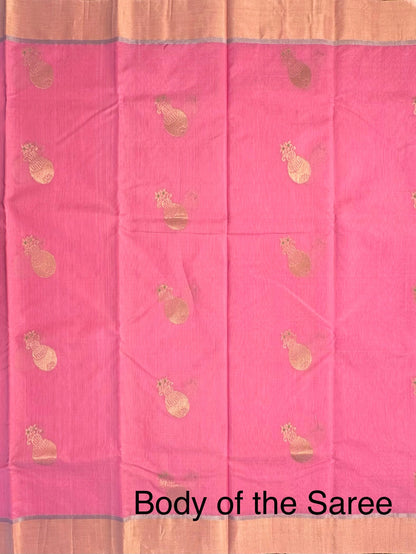 Pink Chanderi Saree