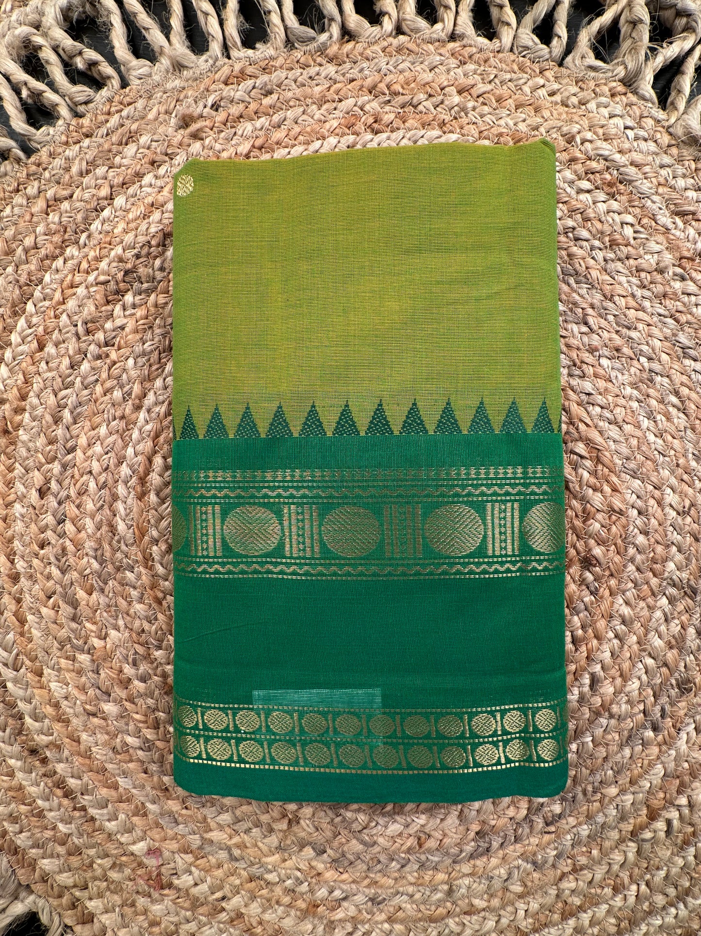 Green Narayanpet Cotton Saree