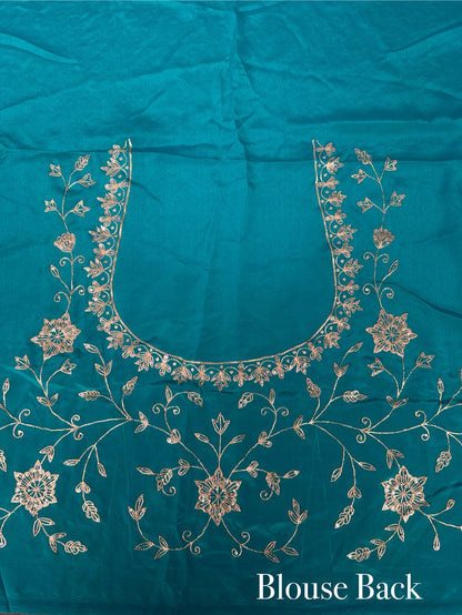 Leheriya Saree with Hand Work Blouse