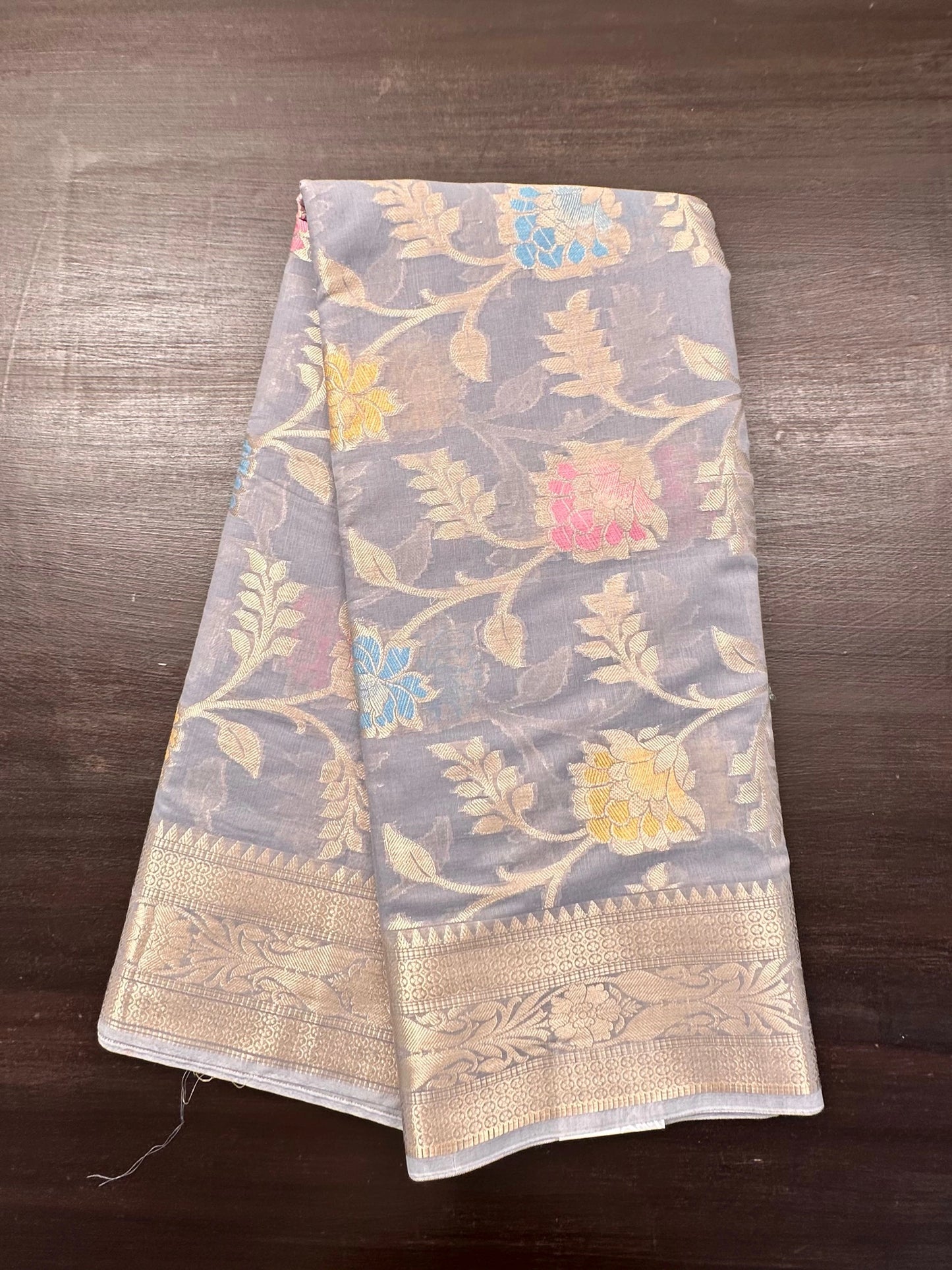 Grey Tarini Fancy Chanderi Saree