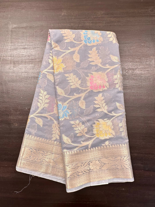 Grey Tarini Fancy Chanderi Saree