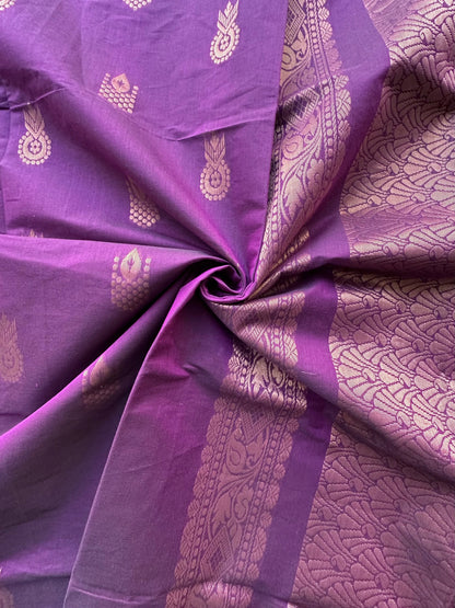 Purple Kovai Pure Cotton Saree