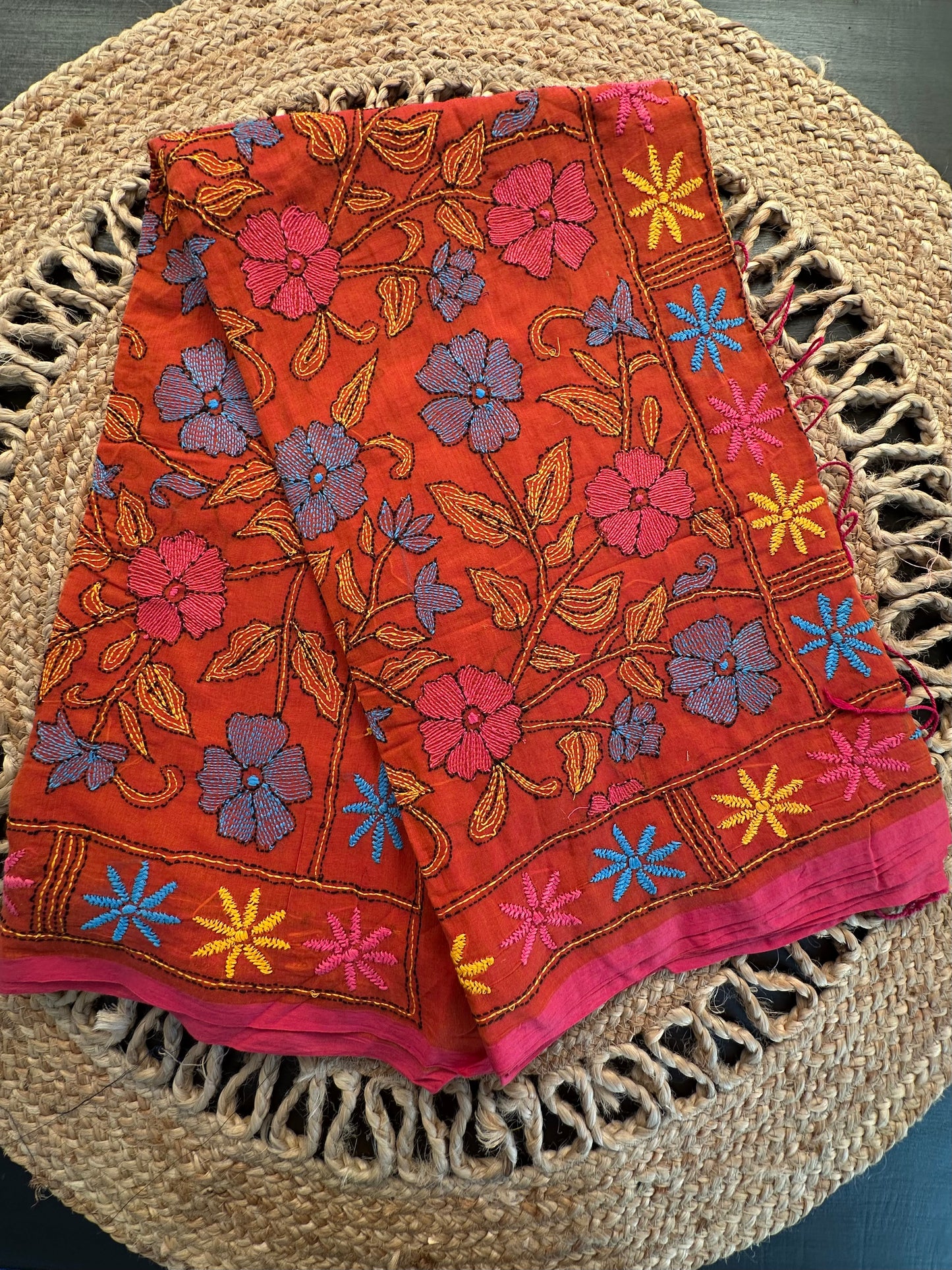 Kaantha Embroidery Cotton Saree