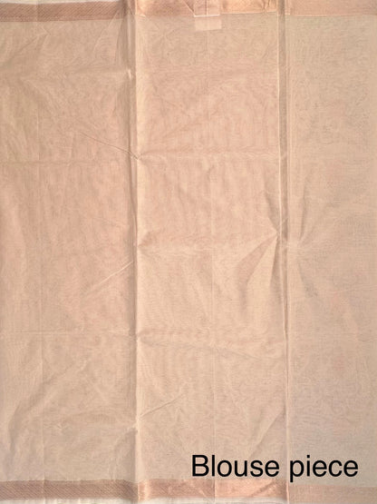 Cream Kovai Pure Cotton Saree
