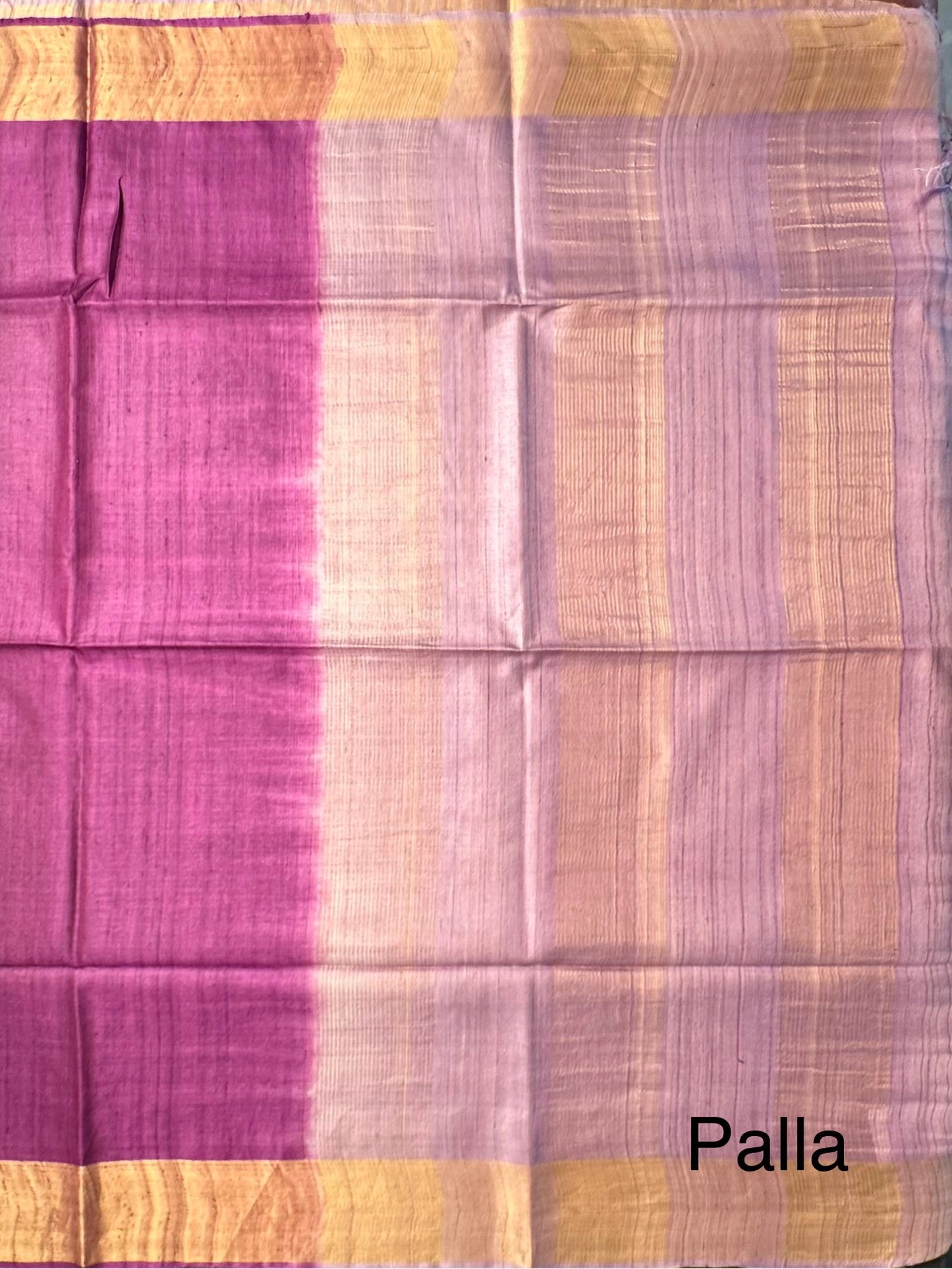 Shaded Purple Handloom Tussar Silk Saree