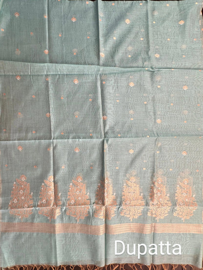 Mauve Jacquard Handloom Suit
