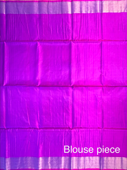 Mustard-Purple Assam Resham Weave Pure Silk Saree