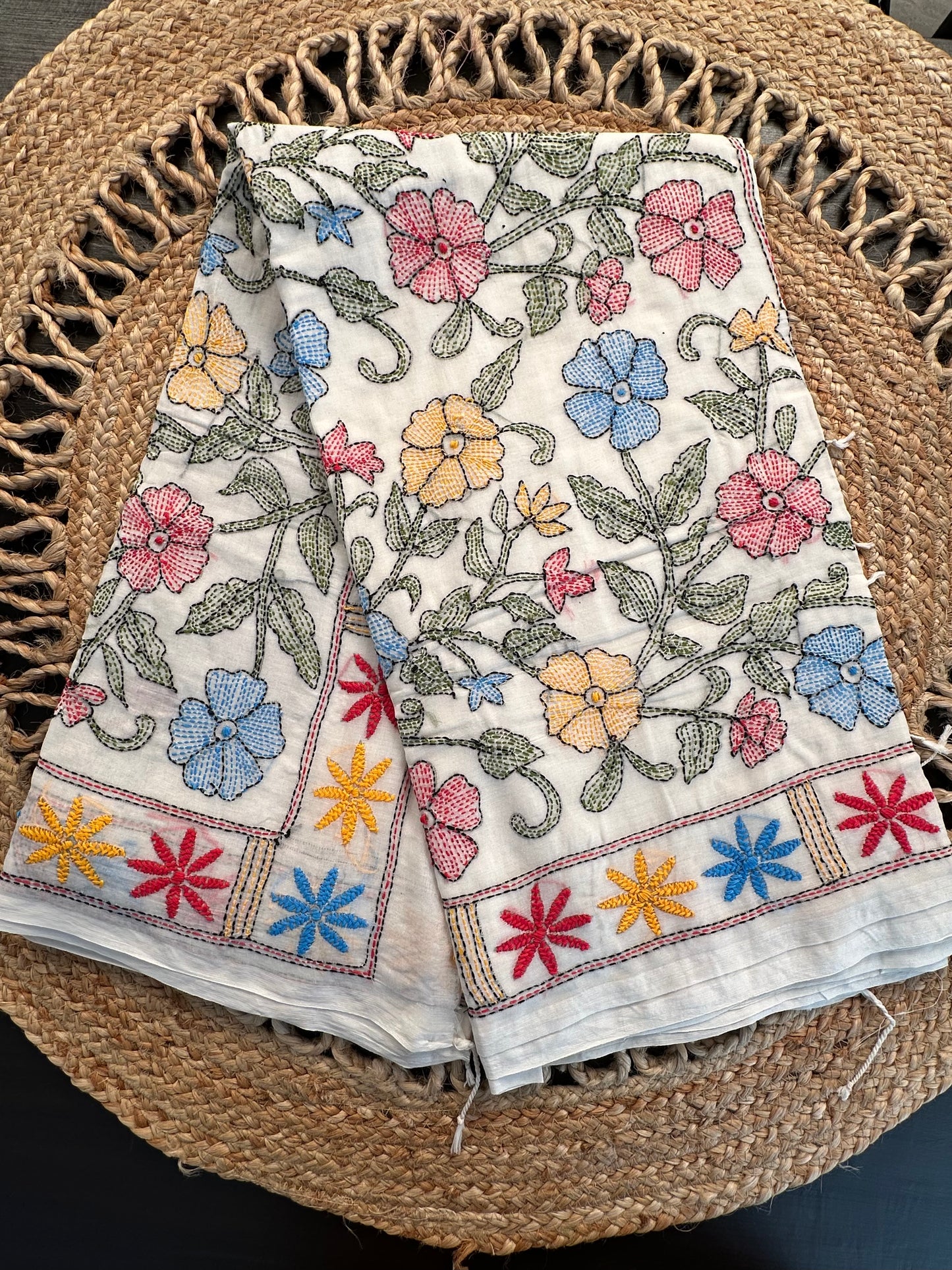 Kaantha Embroidery Cotton Saree