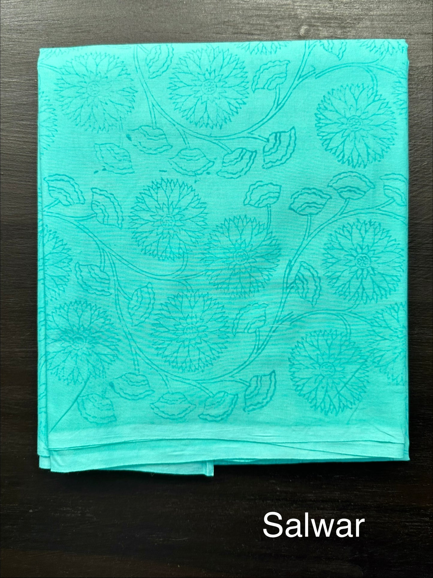 Sea Green 4-Piece Kota Doria Cotton Unstitched Suit