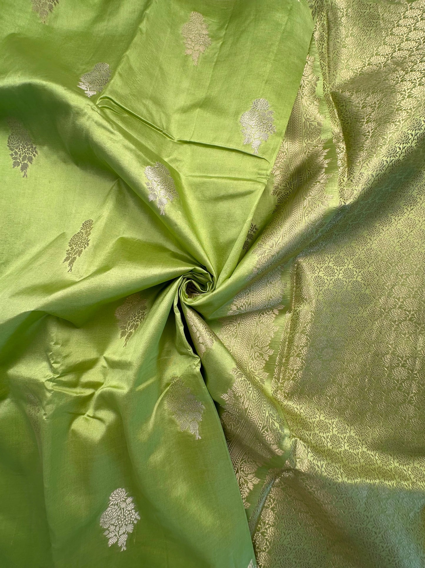 Pista Green Vishakha Pure Silk Saree