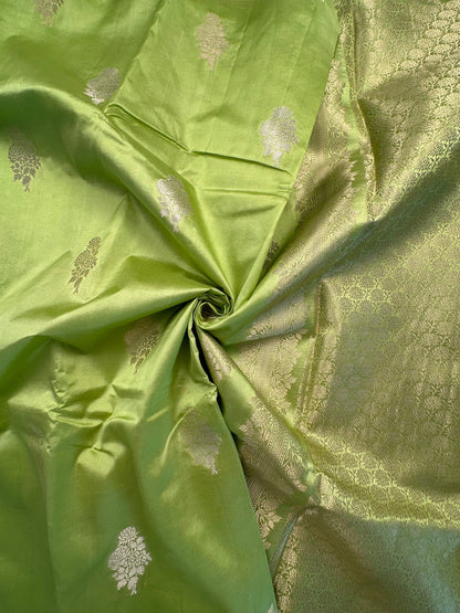 Pista Green Vishakha Pure Silk Saree