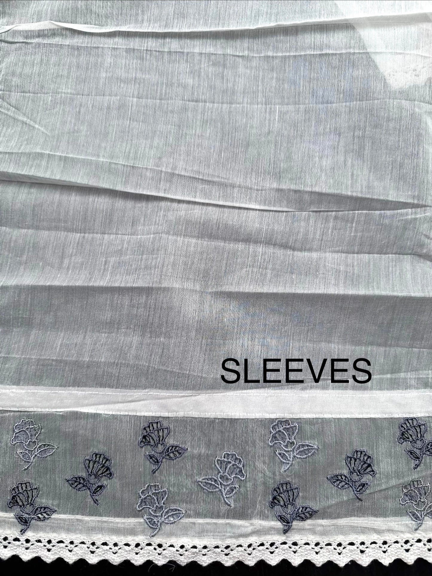 Off White-Grey Chanderi Suit