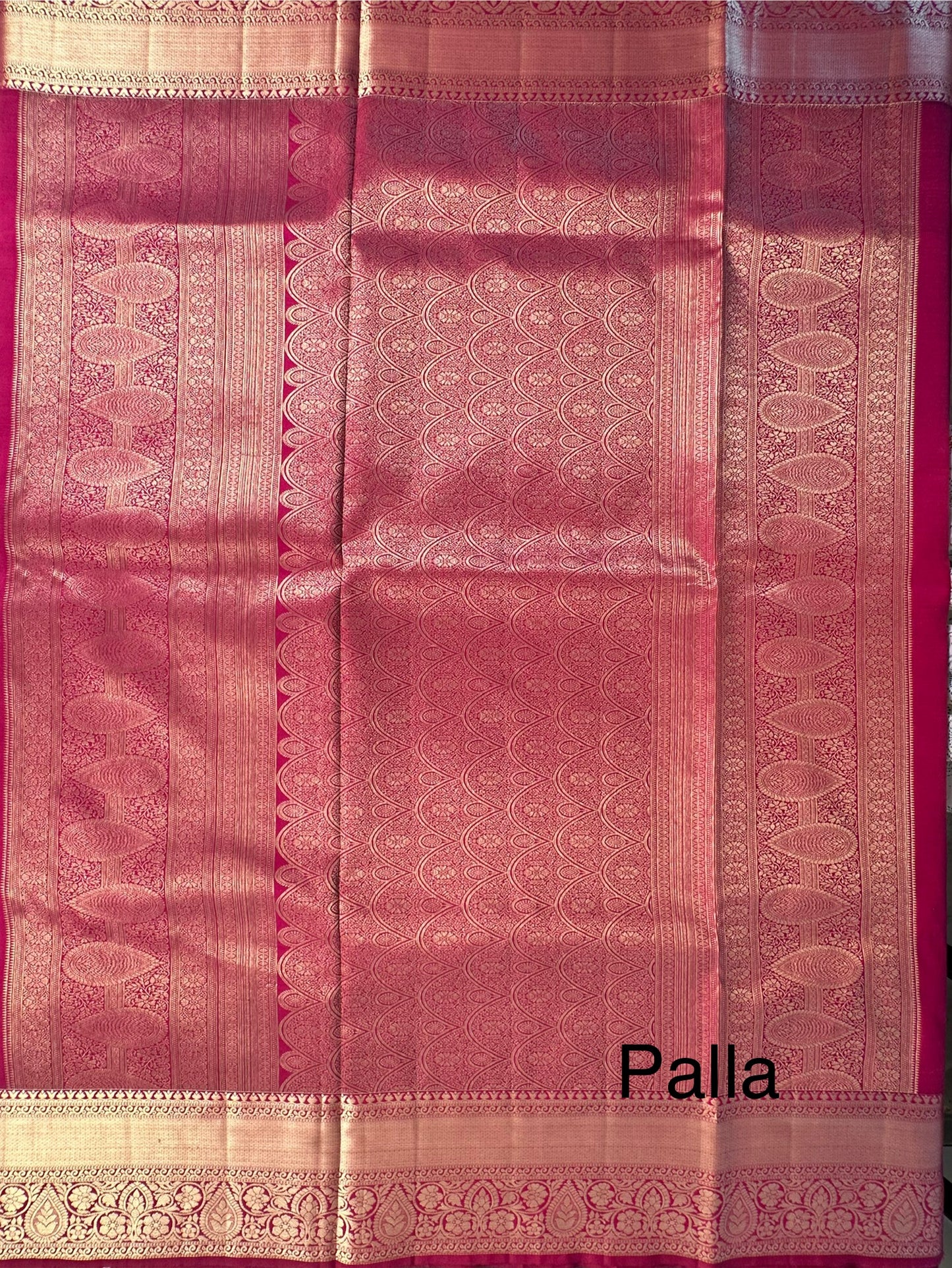 Magenta Handloom Kanjivaram Jamawar Pure Silk Saree