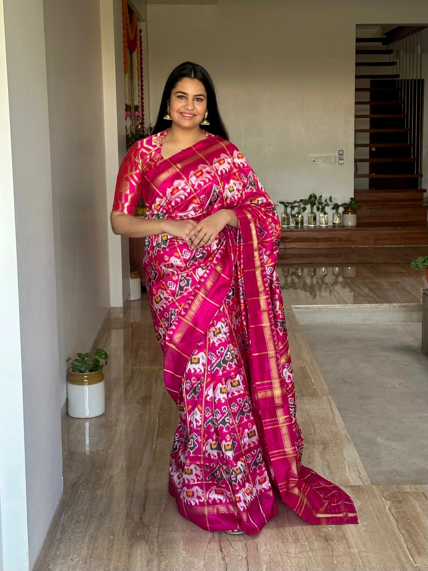 Rani Patola Pure Silk Saree