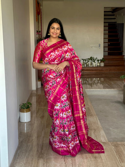 Rani Patola Pure Silk Saree