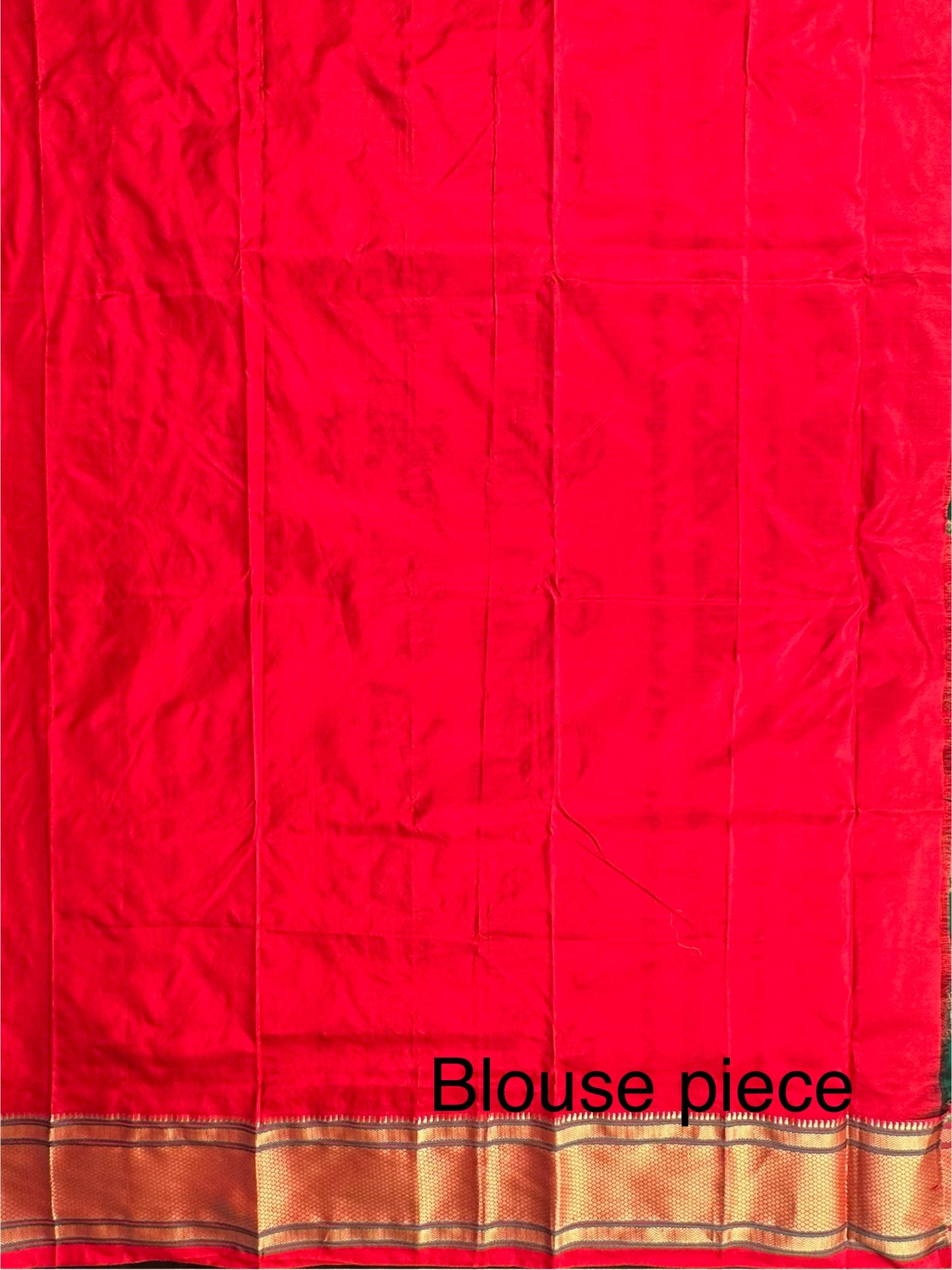 Peacock Blue-Red Paithini Silk Saree