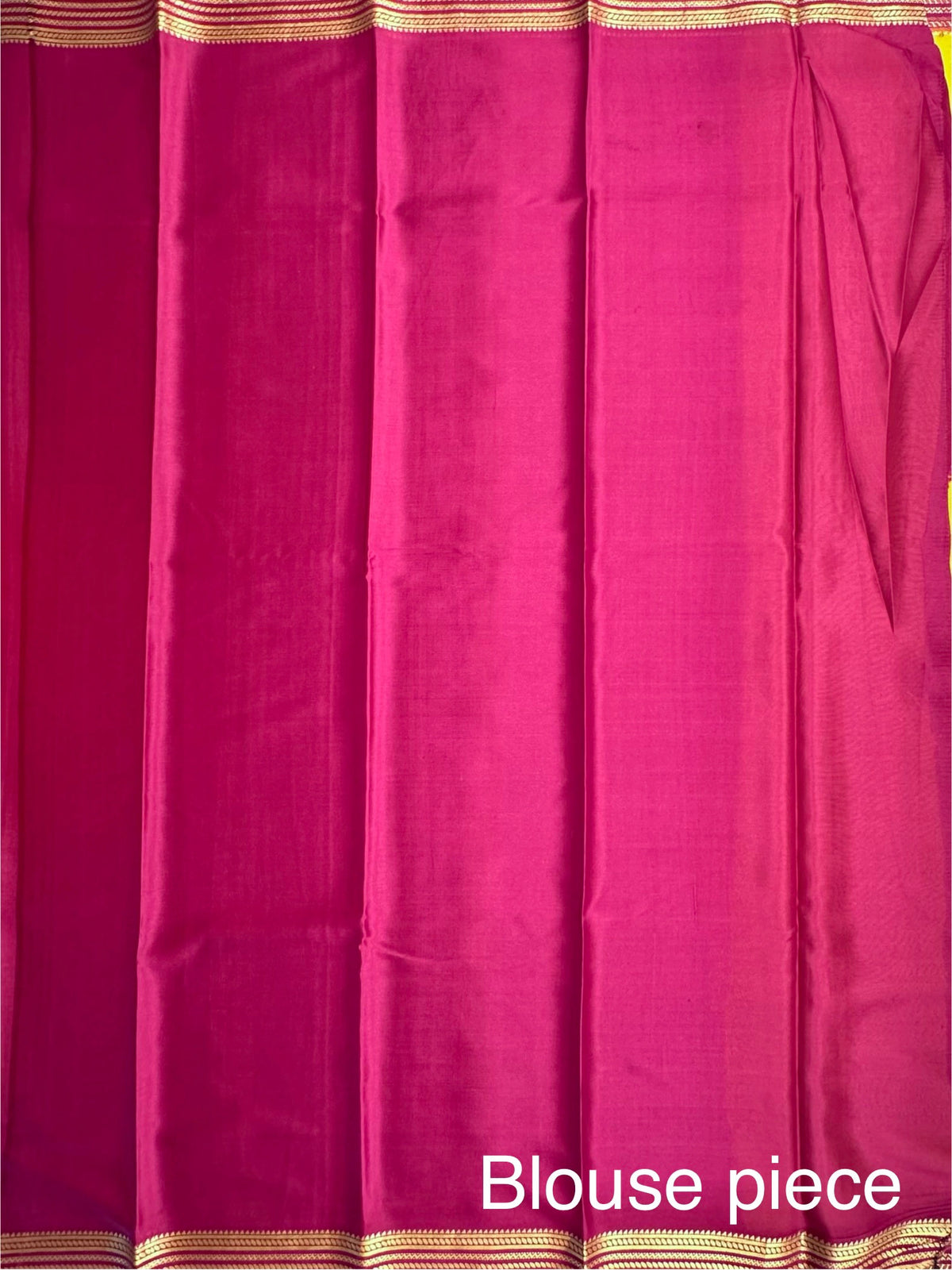 Yellow-Magenta Mysore Crepe Saree
