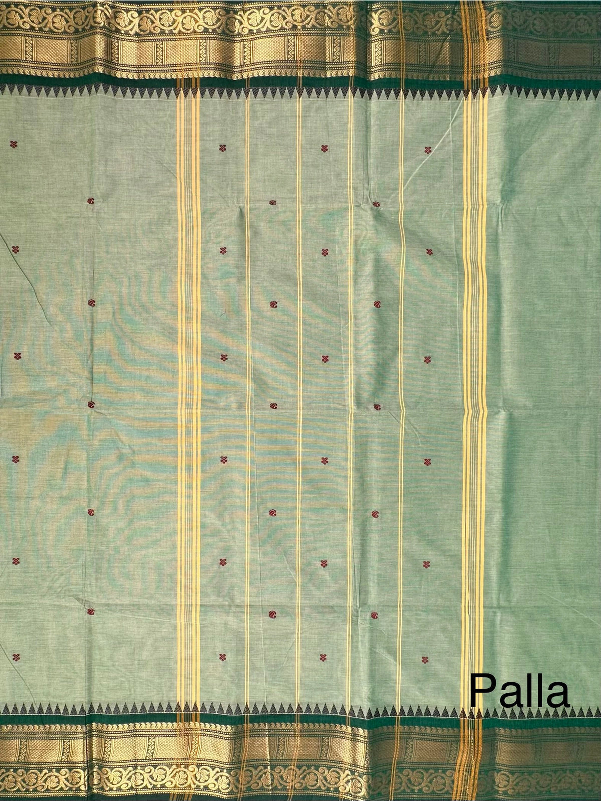 Green Narayanpet Cotton Saree