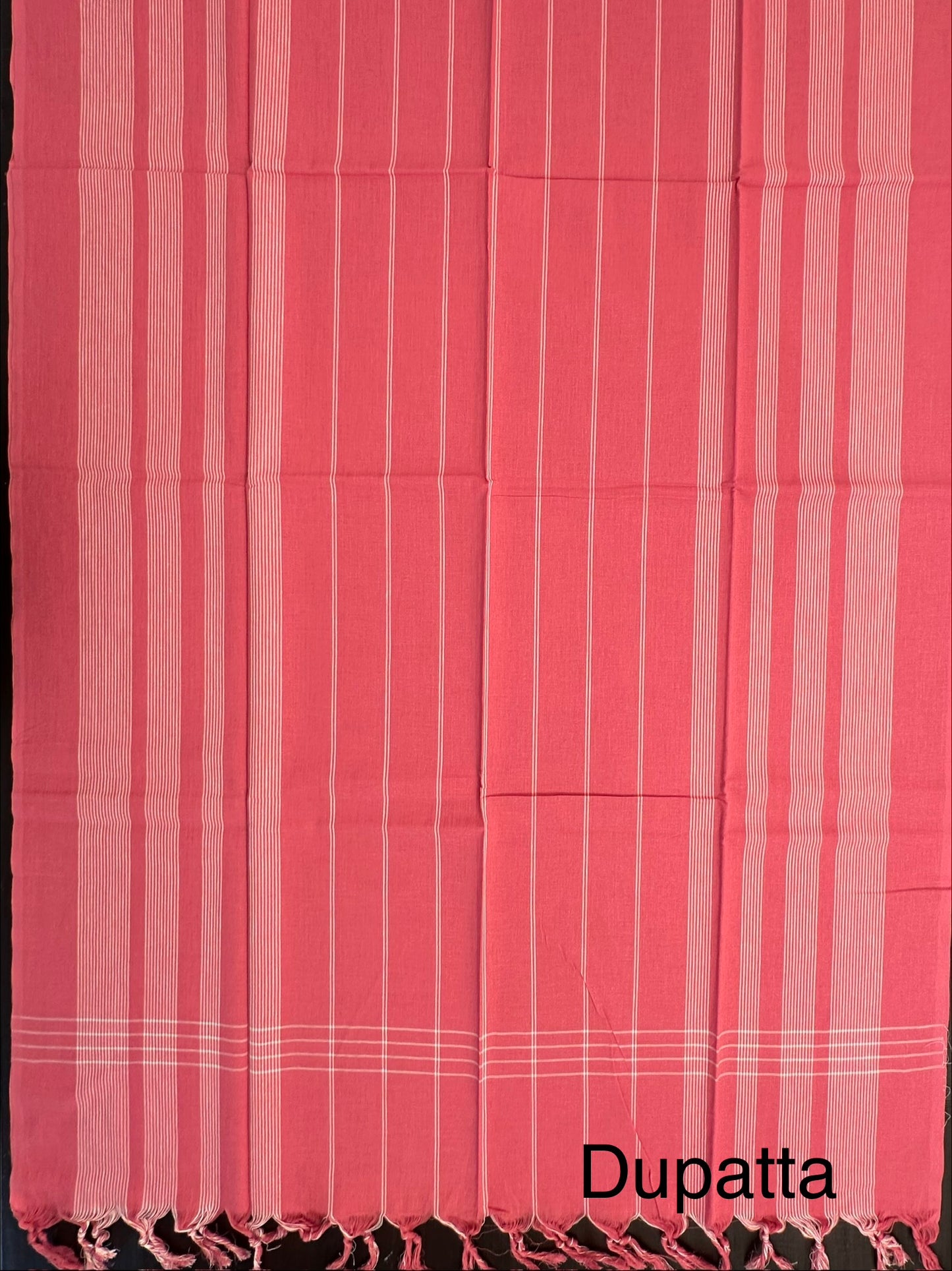 Coral Pink Unstitched South Cotton Suit