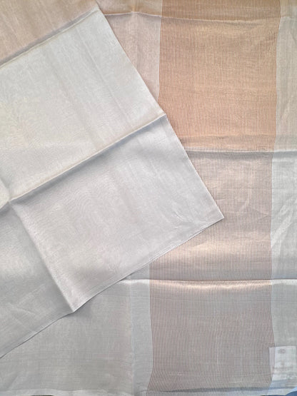 Off-White Tissue Silk Saree