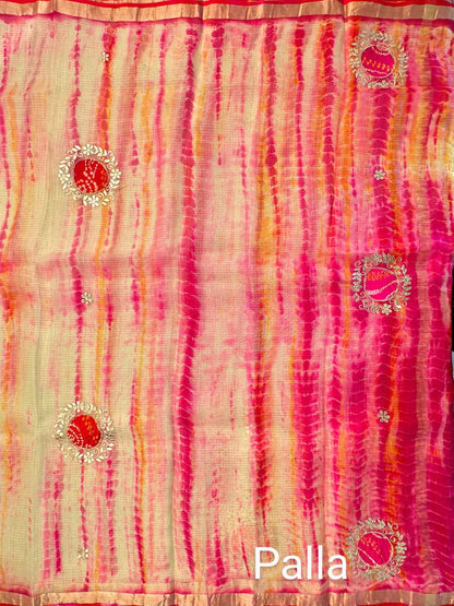 Shibori Bandhej Kota Silk Saree