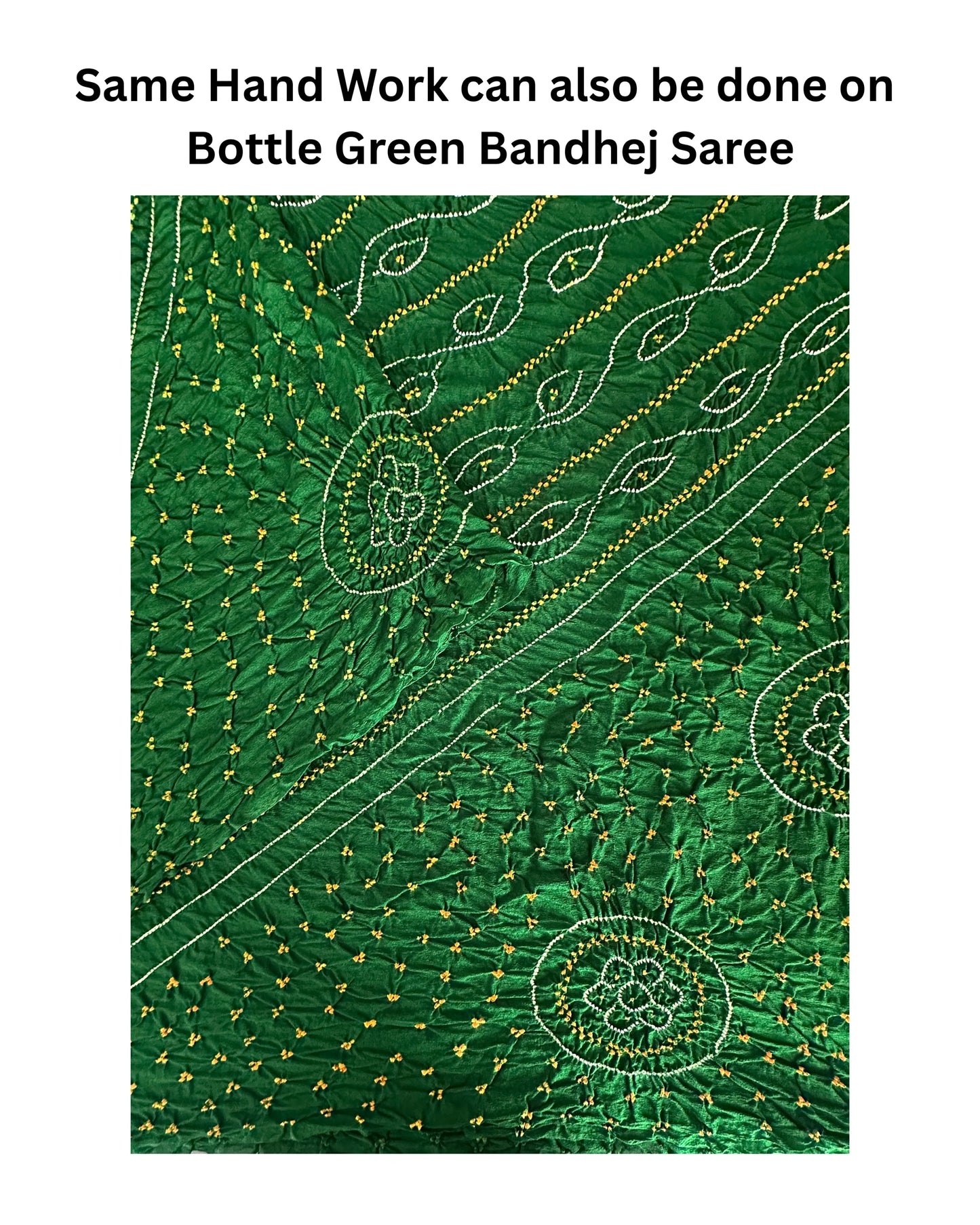 Bandhej Work Chinon Saree