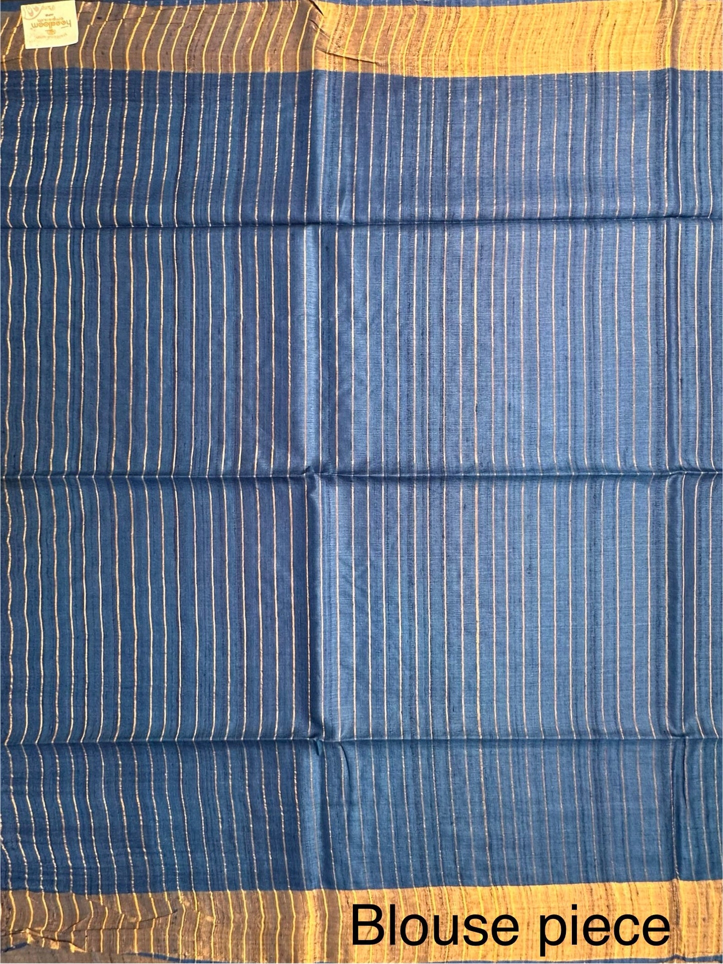Royal Blue Pure Tussar Silk Saree