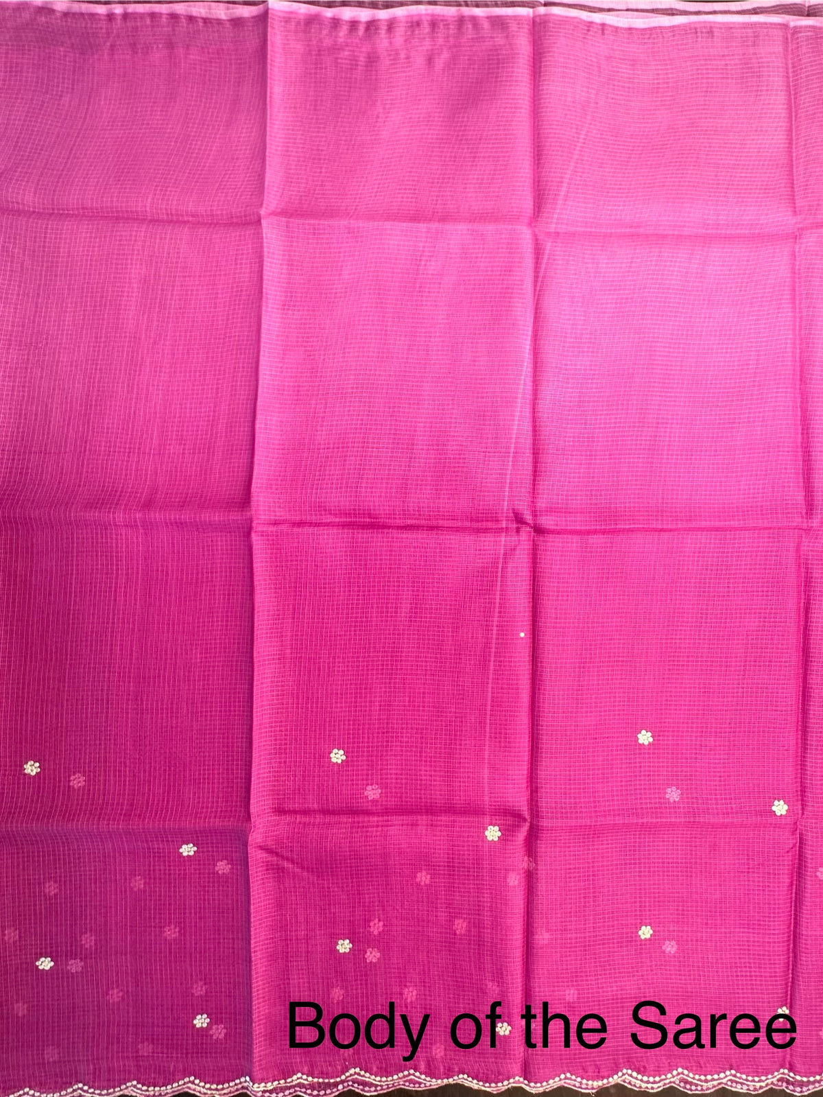Magenta Purple Gitika Kota Doria Pure Silk Saree