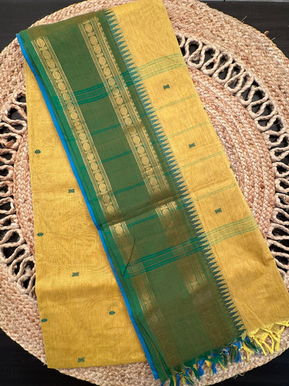 Green Narayanpet Cotton Saree