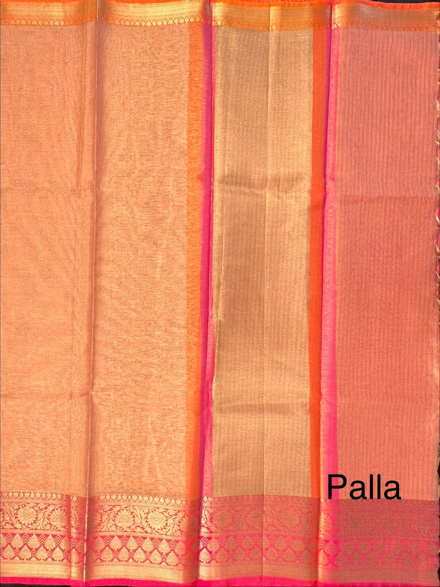 Peach Kirat Tissue Saree