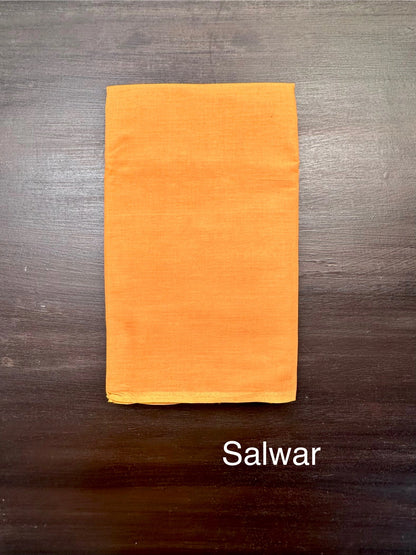 Mustard Blended Cotton 3-Piece Suit