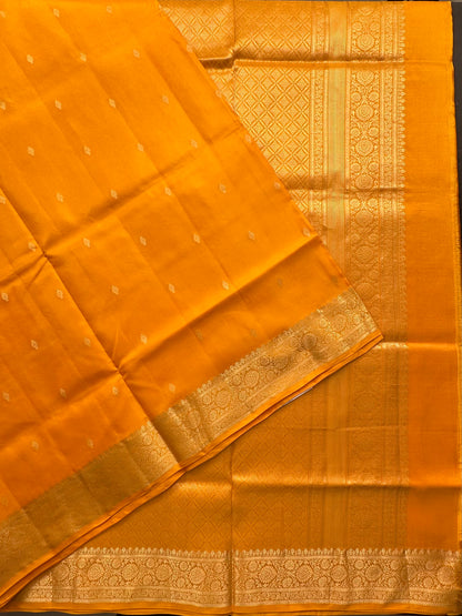 Yellow Handloom  Pure Silk Saree