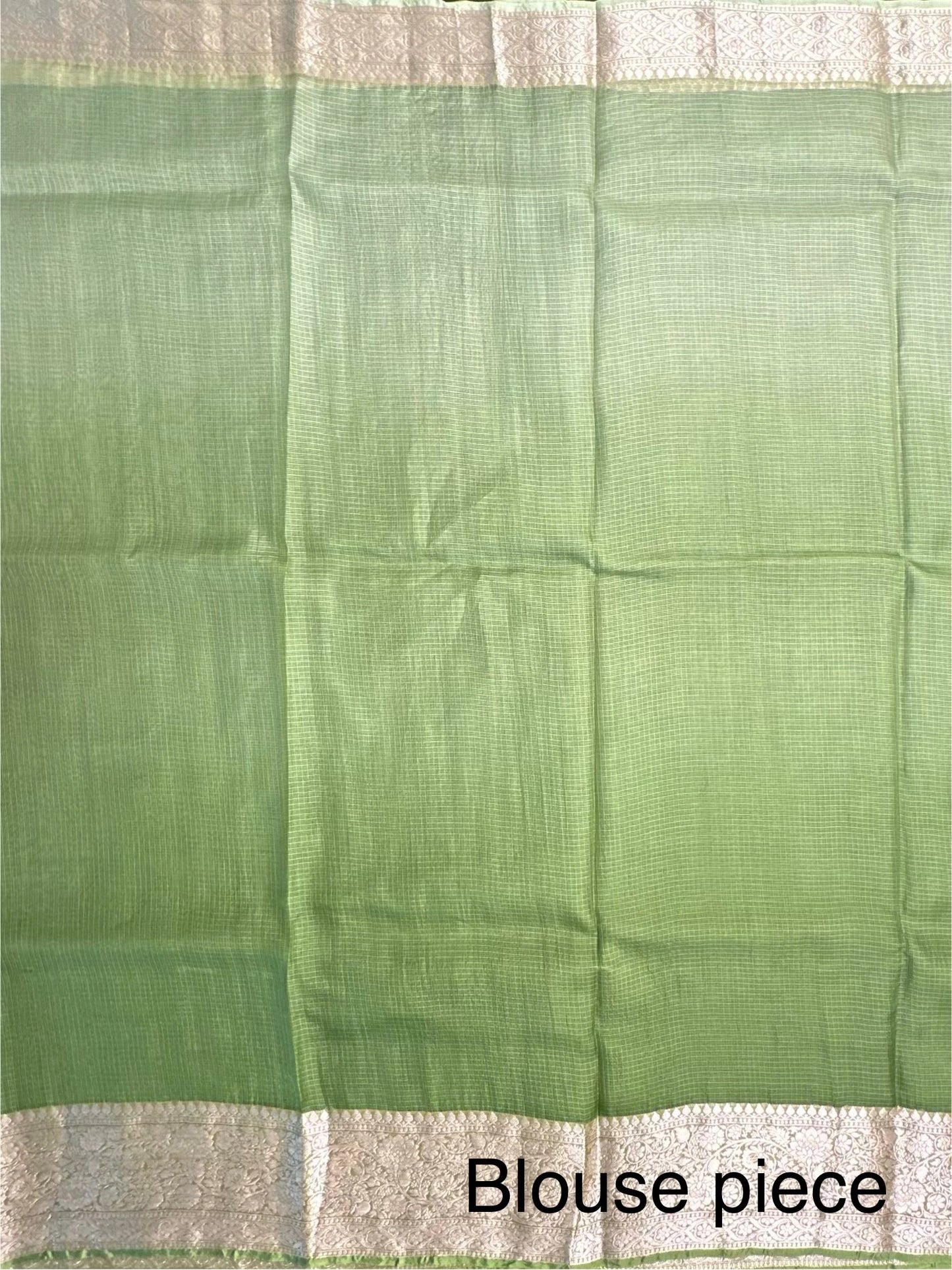 Shaded Green Pure Kota Doria Silk Saree