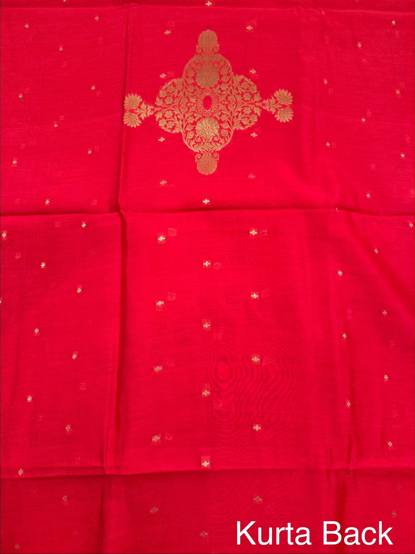 Coral Red Handloom Chanderi Suit