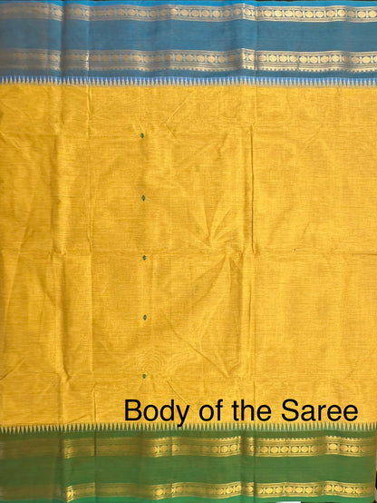 Green Narayanpet Cotton Saree