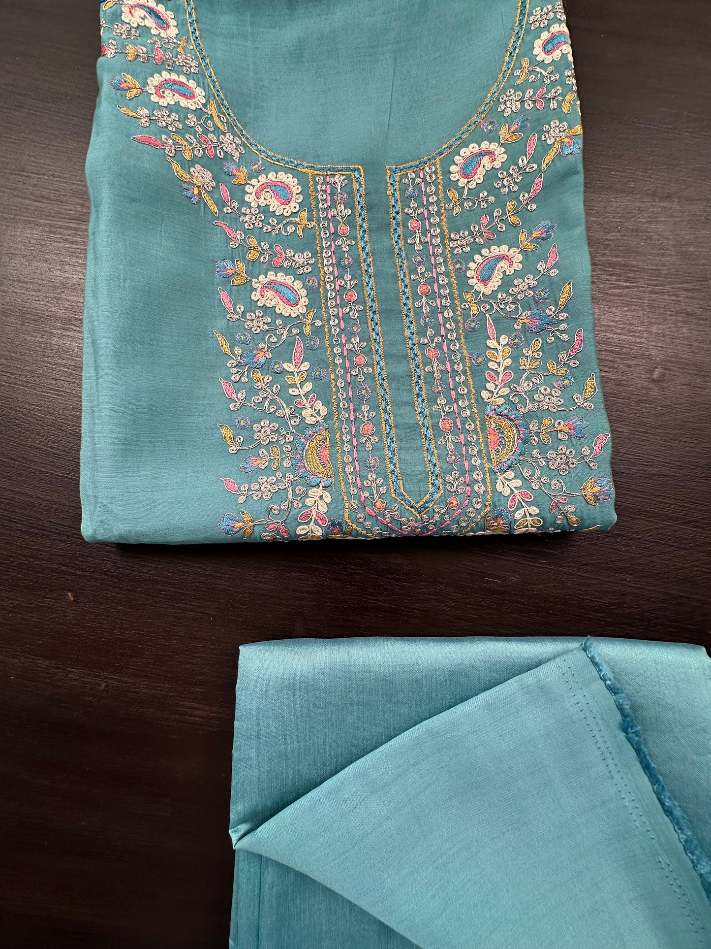 Firozi Pittan Work Cotton 3-Piece Suit