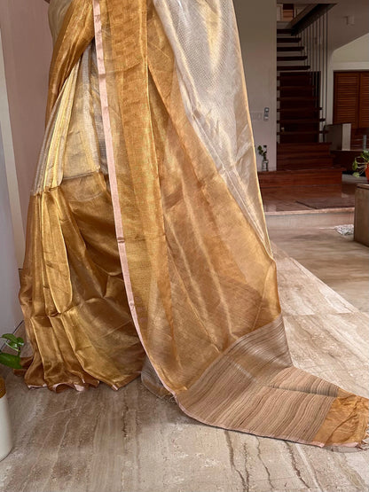 Swarnima Chandrahaas 2.0 Golden-Silver Tissue Saree