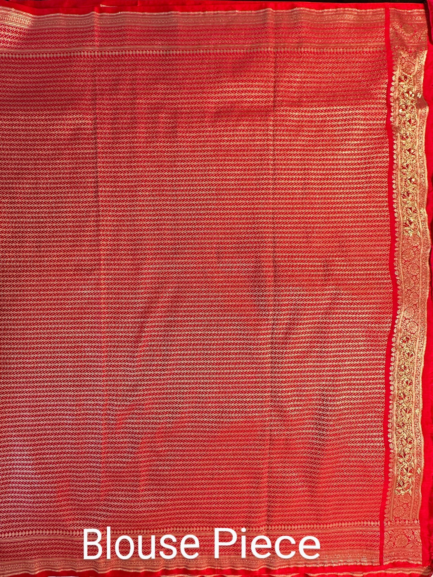 Pinkish Red Blended Silk Saree