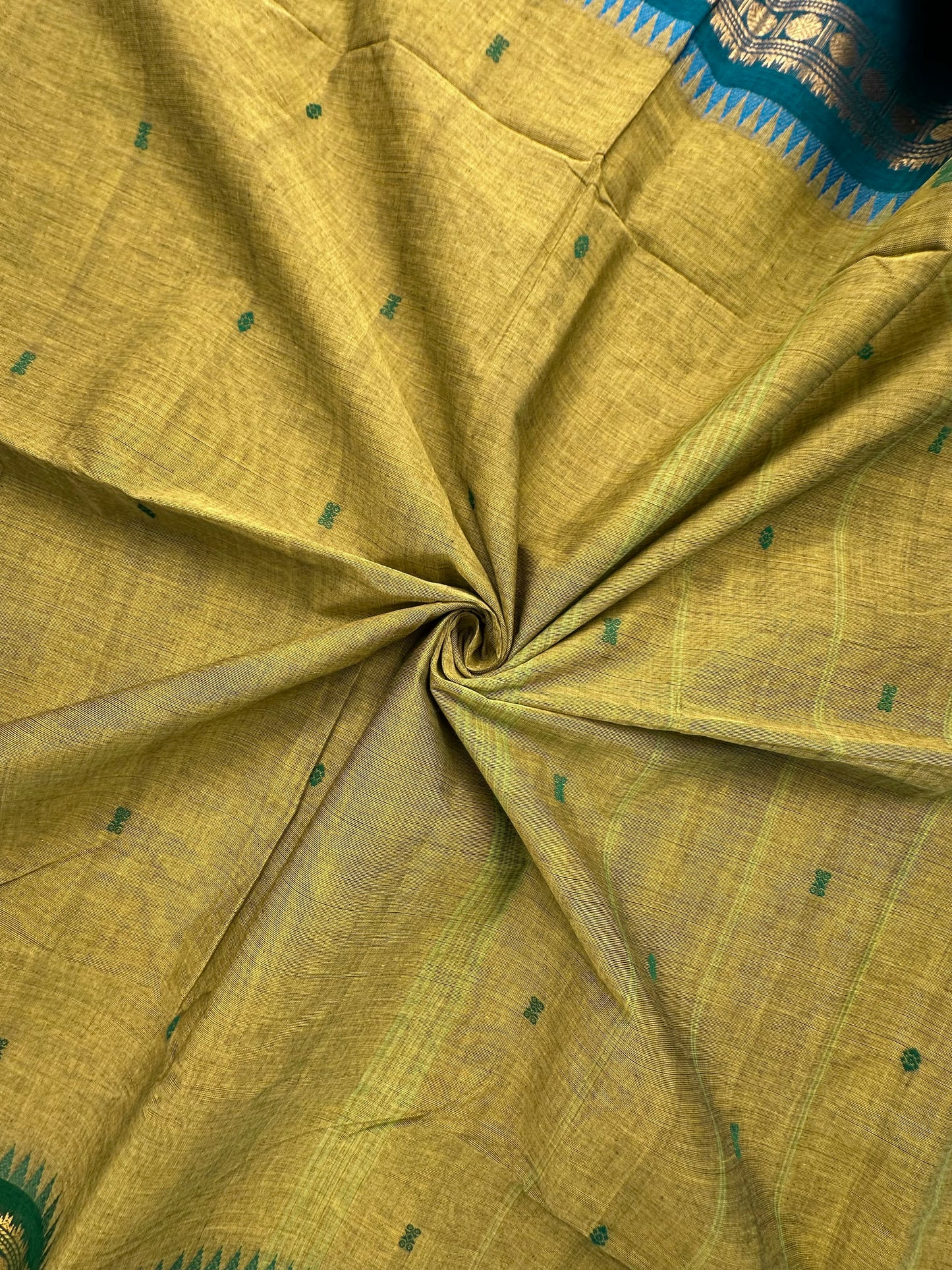 Green Narayanpet Cotton Saree