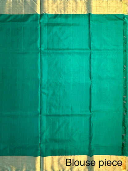 Rama Green Tiruchirapalli Pure Soft Silk Saree