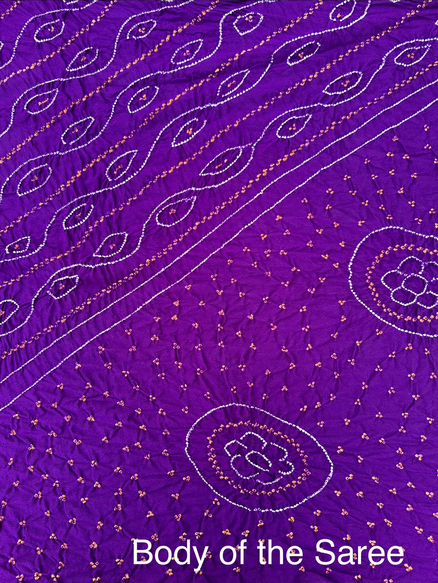 Purple Rai Bandhej Chinon Saree