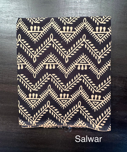 Magenta Printed Cotton 3-Piece Suit