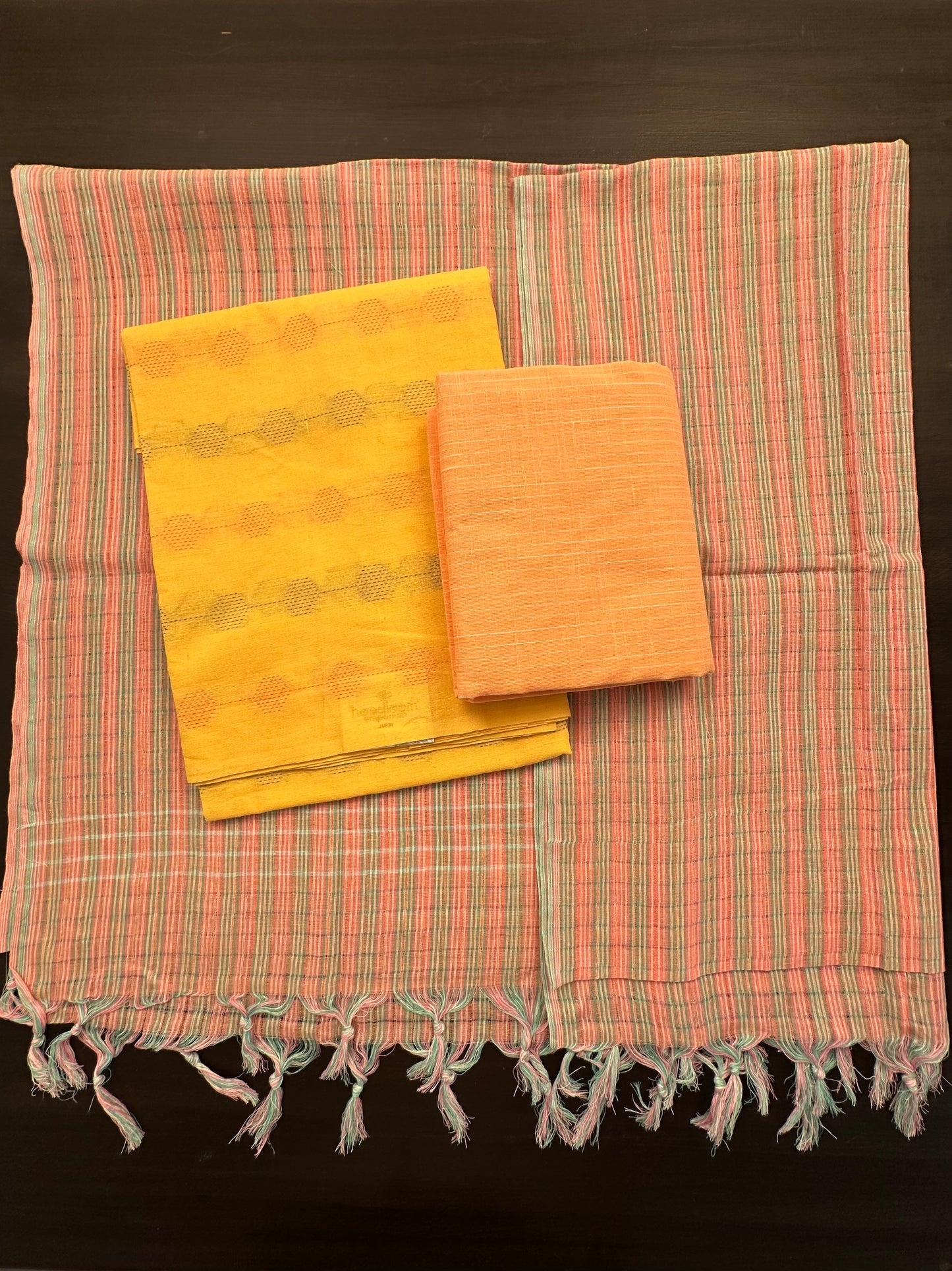 Yellow South Cotton 3-Piece Suit
