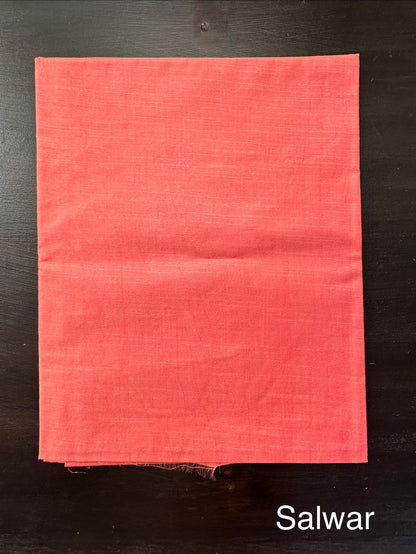 Coral Pink Salem Art Cotton 3-Piece Suit