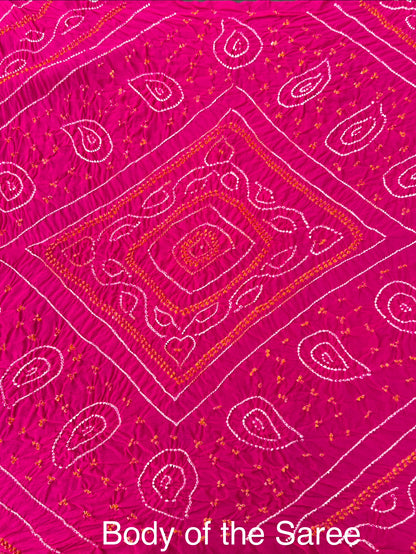 Rani Rai Bandhej Chinon Saree
